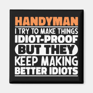 Aimant Handyman J'Essaie De Faire Des Choses Drôle Citati