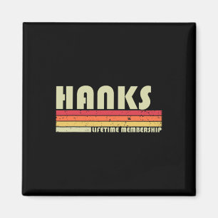 Aimant Hanks Nom de famille Funny Retro Vintage 80s 90s A