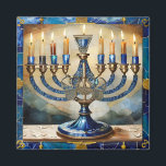 Aimant Hanoukka bleue Menorah<br><div class="desc">Vous regardez The Lee Hiller Photography Art and Designs Collection of Home and Office Decor,  Apparel,  Gifts and Objets de collection. Les conceptions incluent Lee Hiller Photography et Mixed Media Art numérique Collection http://LeeHiller.com</div>