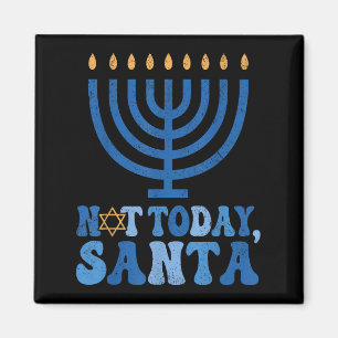 Aimant Hanoukka drôle pas aujourd'hui Père Noël Menorah C