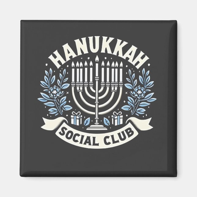 Aimant Hanoukka Social Club Funny Jewish Hanoukka (Devant)