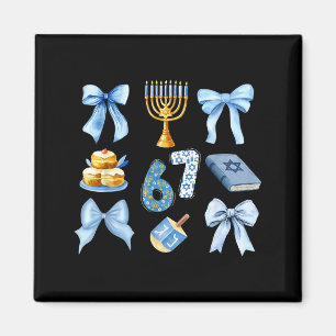 Aimant Hanukkah 67 Six Seven Fille Enfants 67 Meme Coquet