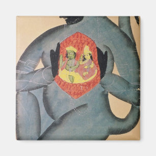 Aimant Hanuman indiquant Rama et Sita