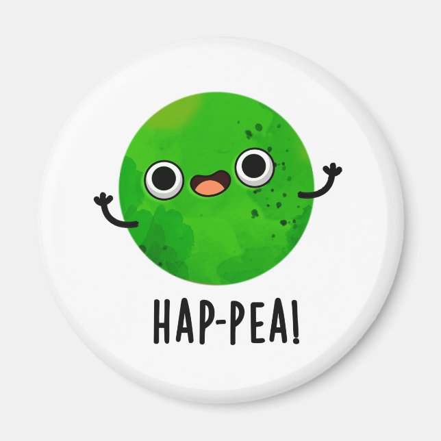 Aimant Hap Pea Funny Happy Pea Pun (Devant)