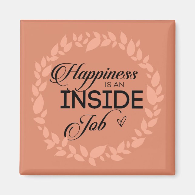 Aimant Happiness Is An Inside Job Blush Wreath (Devant)