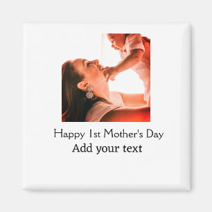 Aimant Happy 1st Mother's Day meilleure maman jamais ajou