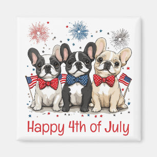 Aimant Happy 4 juillet Bulldogs français