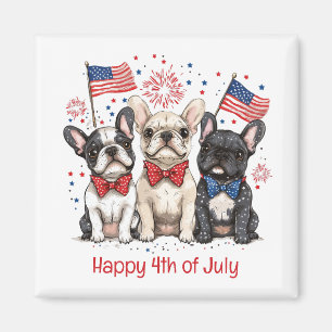 Aimant Happy 4 juillet Bulldogs français