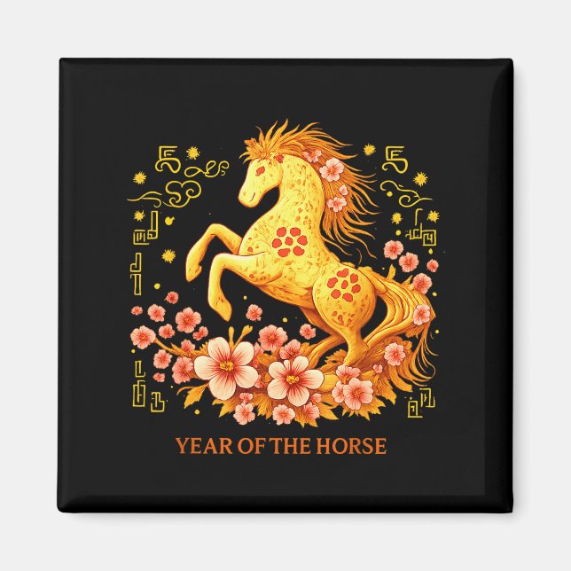 Aimant Happy Chinese Lunar New Year 2026 Year Of The Hors (Devant)
