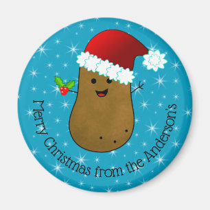 Aimant Happy Christmas Potato Personalized
