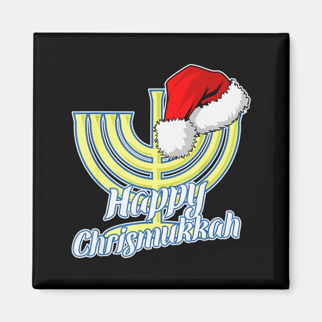 Aimant Happy Christmukkah Hanukkah Christmas  (Devant)