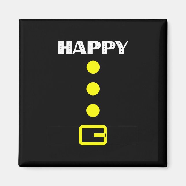 Aimant Happy Costume nain - Halloween Idée cadeau Cranber (Devant)