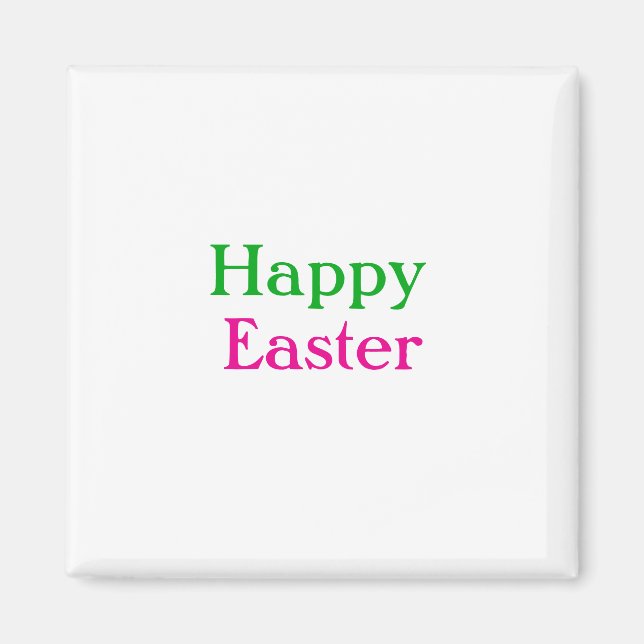 Aimant Happy easter boho vert rose enfants ajouter nom ti (Devant)