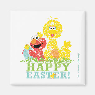 Aimant Happy Easter from Elmo & Big Bird