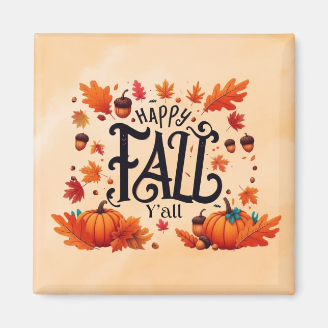 Aimant Happy Fall Y'all classique (Devant)