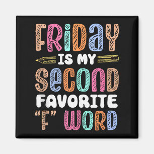 Aimant Happy Friday Fri Yay Prof École Mème Haut de Tank