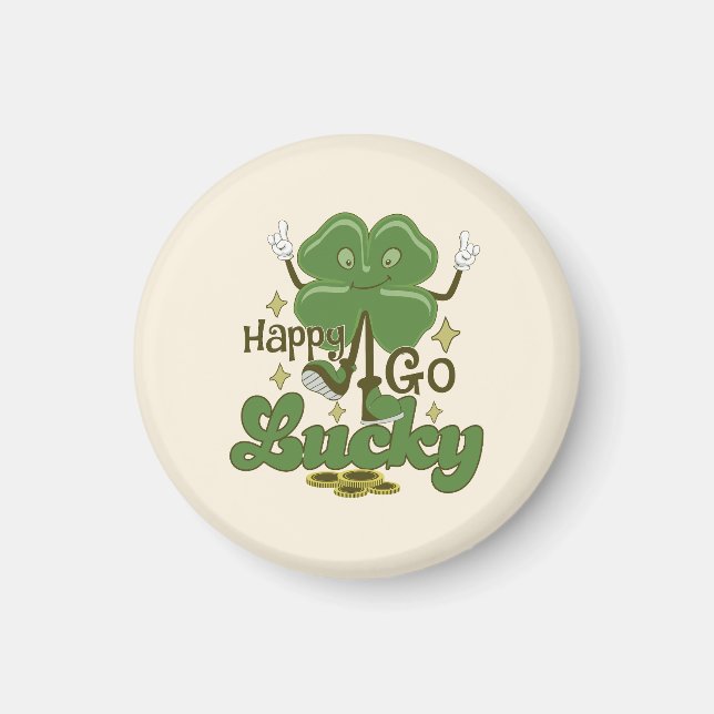 Aimant Happy Go Lucky St. Patrick's Day  (Devant)