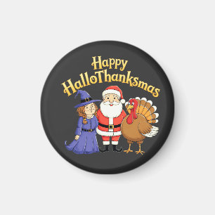 Aimant Happy HalloThanksmas Amateurs Design - Perfect Hal