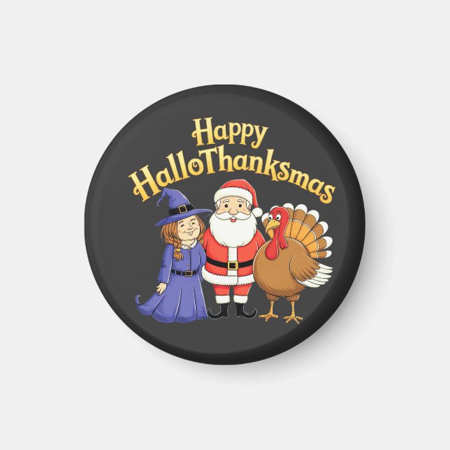 Aimant Happy HalloThanksmas Amateurs Design - Perfect Hal (Devant)
