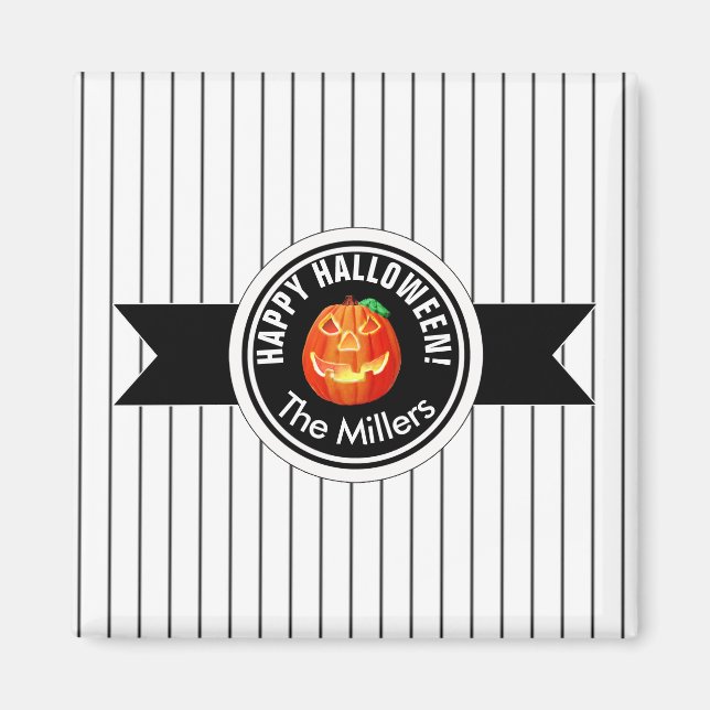 Aimant Happy Halloween Citrouille ID212 (Devant)