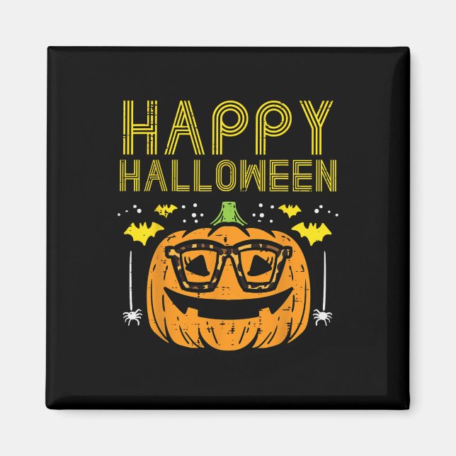 Aimant Happy Halloween Citrouille lunettes costume femmes (Devant)