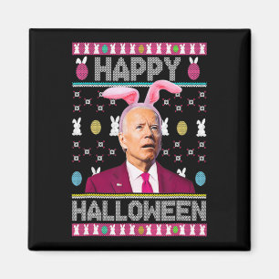 Aimant Happy Halloween Fun Bunny Joe Biden Confus Easte