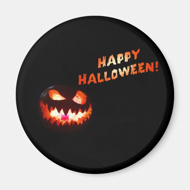 Aimant HAPPY HALLOWEEN - Jack-O-Lantern (Devant)