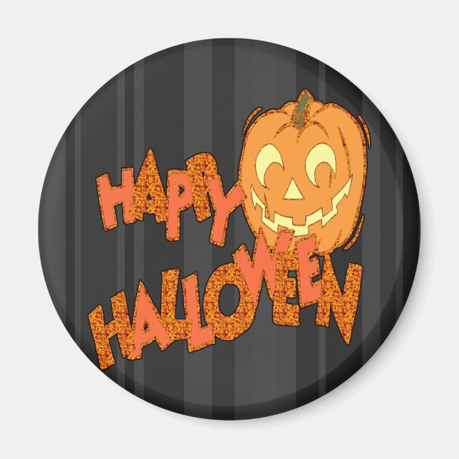 Aimant Happy Halloween Jack-o'-lantern (Devant)