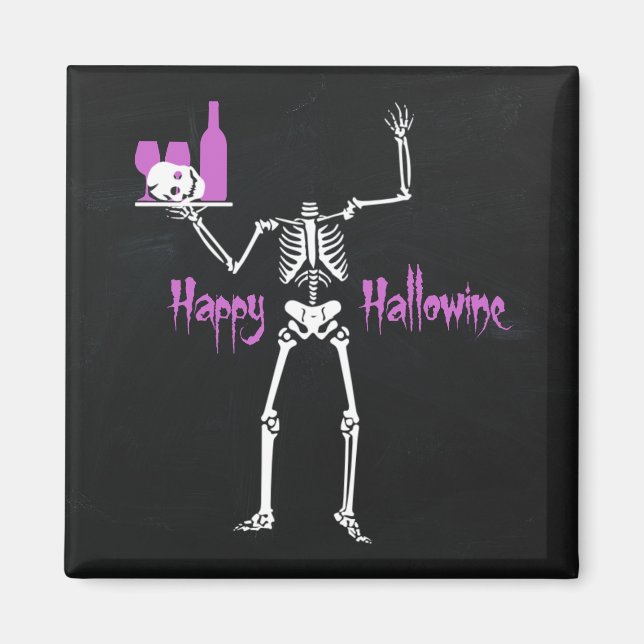 Aimant Happy Hallowine Skeleton sans tête (Devant)