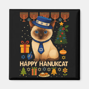 Aimant Happy Hanukcat Pull Ugly Sweater Chat Chanukah Jui