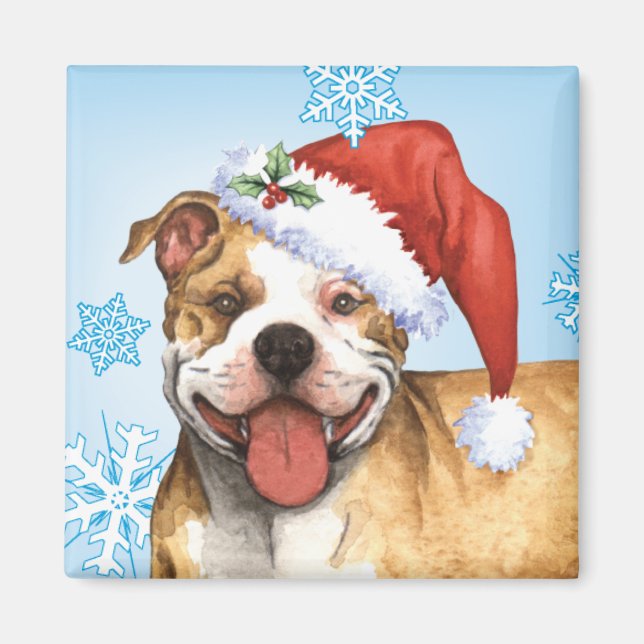 Aimant Happy Howliday Pit Bull Terrier (Devant)