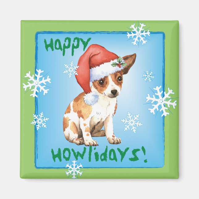 Aimant Happy Howlidays Chihuahua (Devant)