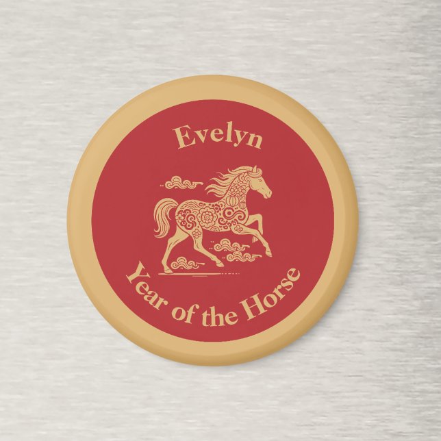 Aimant Happy Lunar New Year of the Horse Lucky Clouds (Créateur téléchargé)