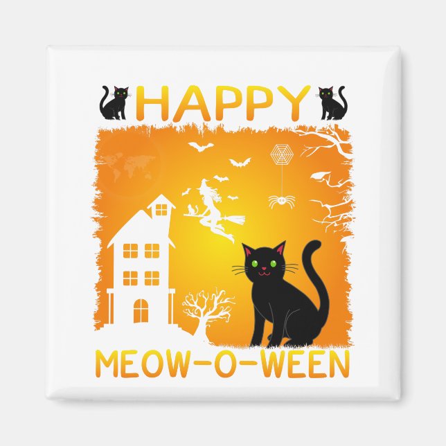 Aimant Happy Meow-O-Ween (Devant)