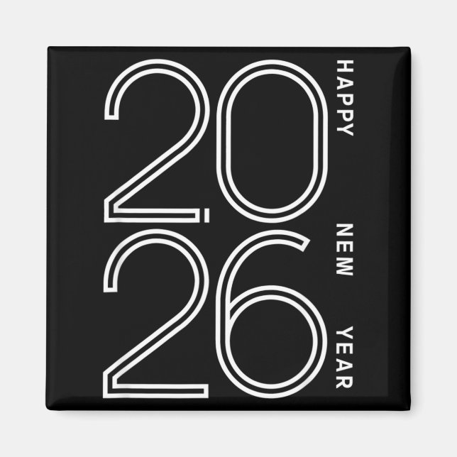 Aimant Happy New Year 2026 Celebration Eve Party Men Wome (Devant)