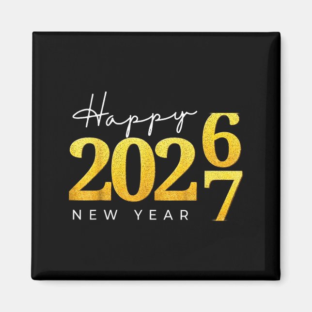 Aimant Happy New Year 2026 Funny 67 New Year Countdown Si (Devant)