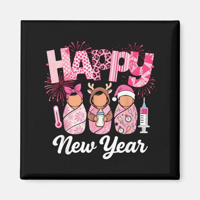 Aimant Happy New Year Labor Delivery L&amp;d Nurse Nye Pa (Devant)