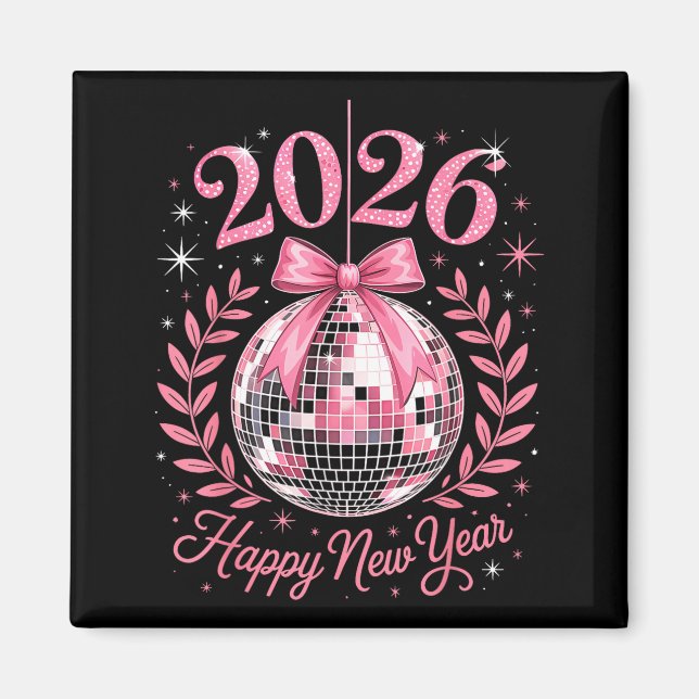 Aimant Happy New Year Party 2026 Funny Balloon Family Mat (Devant)