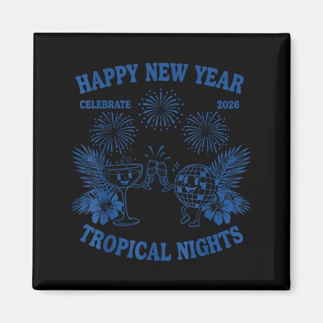 Aimant Happy New Year Trocal Nights 2026 Celebration  (Devant)