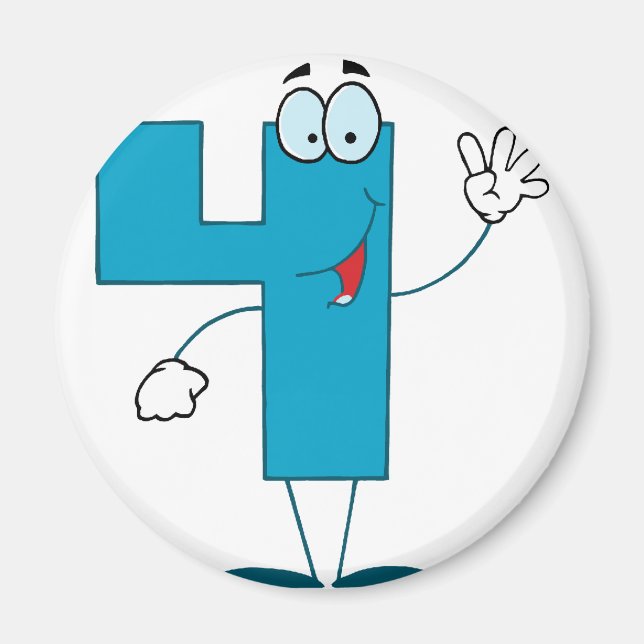 Aimant Happy Numéro 4 (Devant)