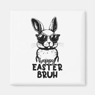 Aimant Happy Pâques Bruh Funny Lapin Lapin Pâques Enfants