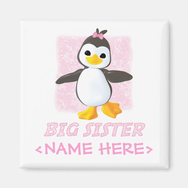 Aimant Happy Penguin Big Sister (Devant)