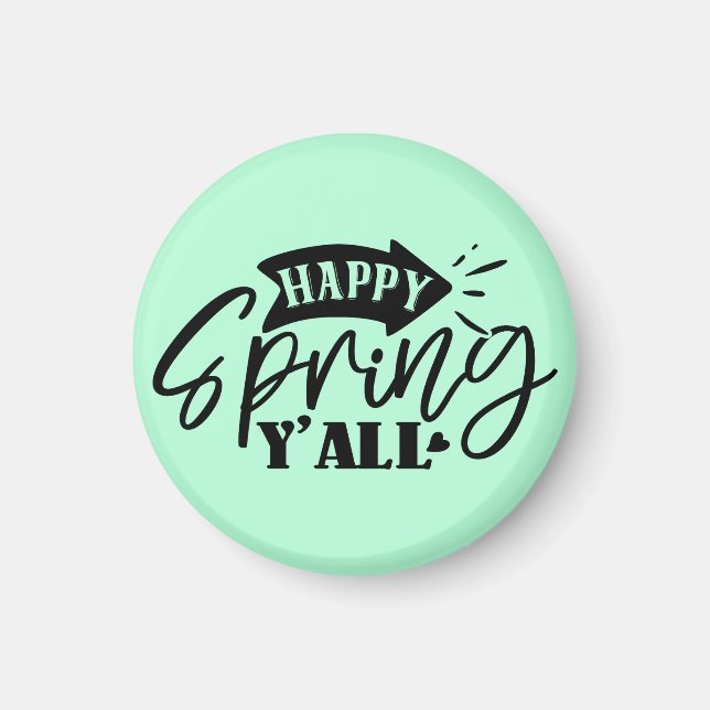Aimant Happy Spring Y’all Typography Design-49765 (Devant)