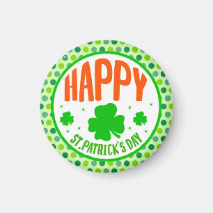 Aimant Happy St. Patrick's Day Circle Design-63501