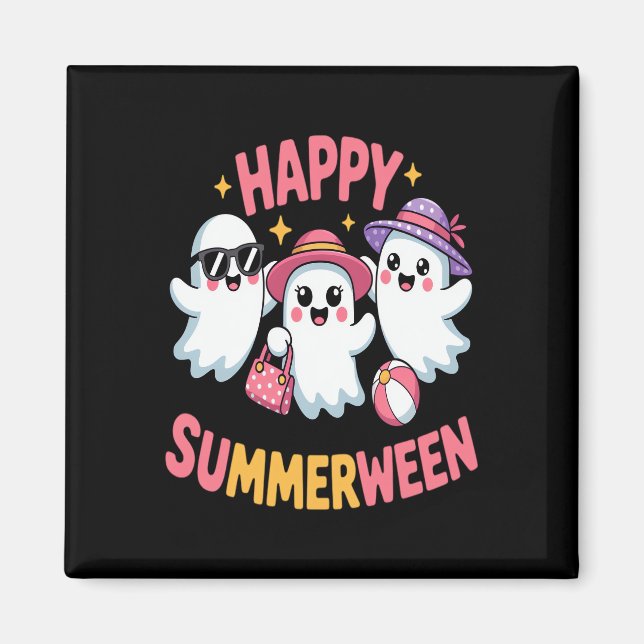 Aimant Happy Summerween été Halloween drôle (Devant)