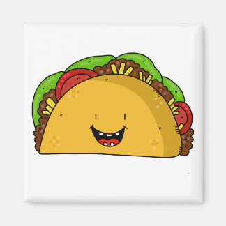 Aimant Happy Taco souriant dessin animé mignon