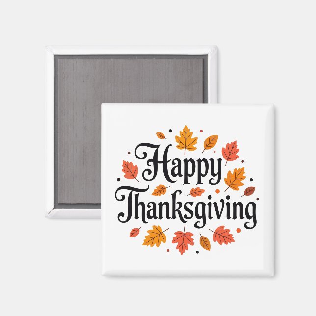 Aimant Happy Thanksgiving (Recto/Verso)