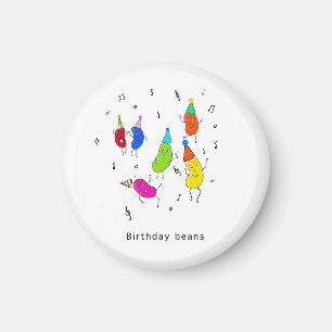 Aimant haricots d'anniversaire, joyeux anniversair