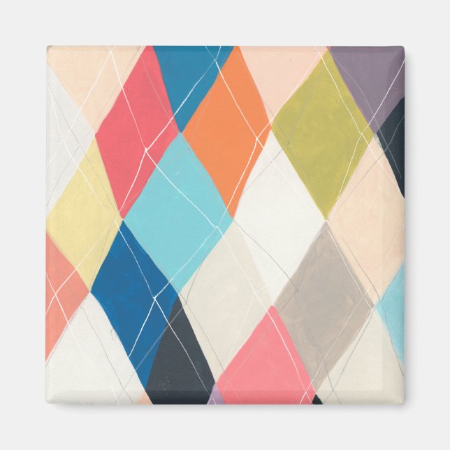 Aimant Harlequin Hopscotch - Motif Jacquard (Devant)