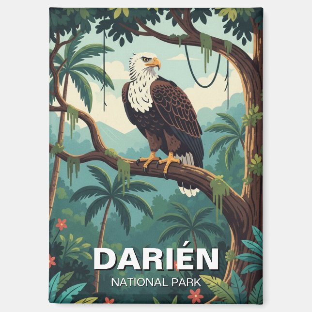 Aimant Harpy Eagle dans le Parc national de Darien Panama (Recto)